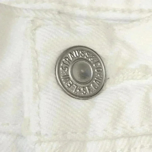 Levi's 501 Button Fly White Size 29×30 EUC - Picture 6 of 12